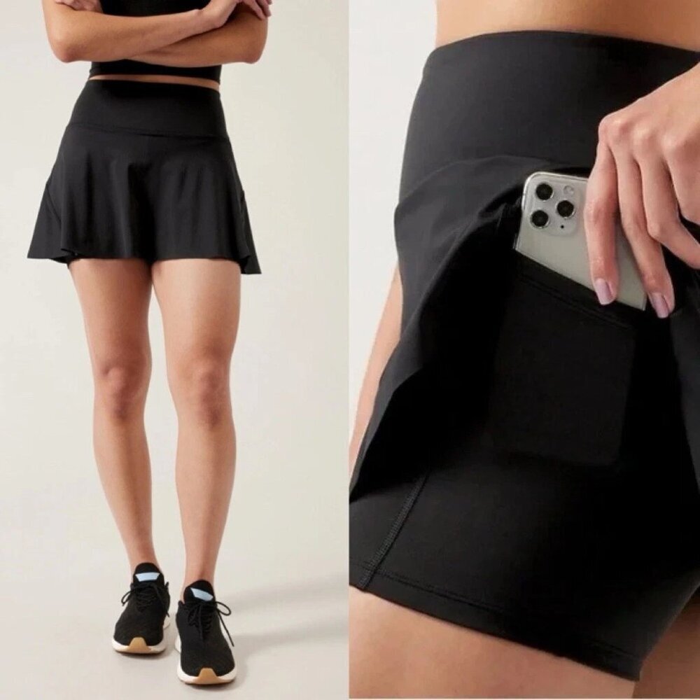 Athleta Black Ace Tennis Skort Size XS 23174